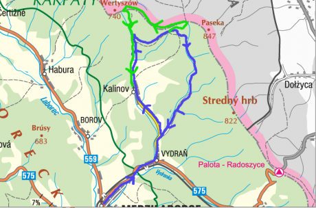 1 Trasa -cyklotrek Kalinovsky 2009.png